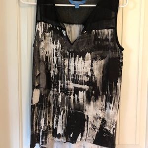 Black V-neck Tank Top